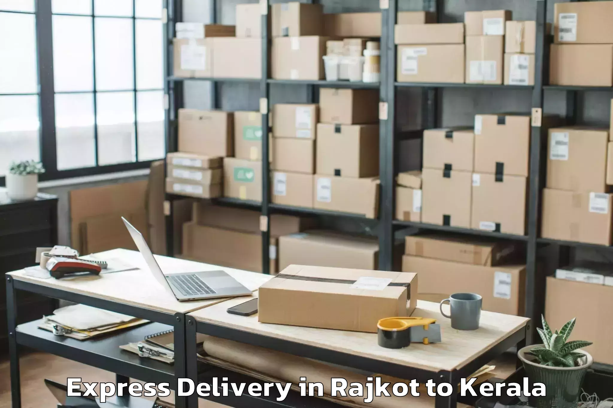 Professional Rajkot to Guruvayur Express Delivery